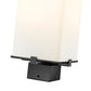 Z-Lite Sana 7" 2-Light Black Outdoor Post Mount Fixture With White Opal Glass Shade