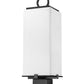 Z-Lite Sana 7" 2-Light Black Outdoor Post Mount Fixture With White Opal Glass Shade