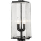 Z-Lite Sana 7" W x 20" H 2-Light Black Outdoor Post Mount Fixture With Seedy Glass Shade