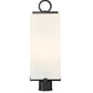 Z-Lite Sana 7" W x 20" H 2-Light Black Outdoor Post Mount Fixture With White Opal Glass Shade