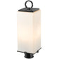 Z-Lite Sana 7" W x 20" H 2-Light Black Outdoor Post Mount Fixture With White Opal Glass Shade