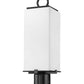 Z-Lite Sana 7" W x 20" H 2-Light Black Outdoor Post Mount Fixture With White Opal Glass Shade