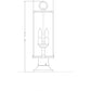 Z-Lite Sana 7" W x 22" H 2-Light Black Outdoor Pier Mounted Fixture and Round Pier Mount Hardware With Seedy Glass Shade