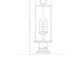 Z-Lite Sana 7" W x 22" H 2-Light Black Outdoor Pier Mounted Fixture and Square Pier Mount Hardware With White Opal Glass Shade