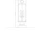 Z-Lite Sana 7" W x 22" H 2-Light Black Outdoor Pier Mounted Fixture and Square Pier Mount Hardware With White Opal Glass Shade
