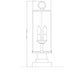 Z-Lite Sana 7" W x 23" H 2-Light Black Outdoor Pier Mounted Fixture and Square Pier Mount Hardware With Seedy Glass Shade