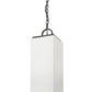 Z-Lite Sana 8" 3-Light Black Aluminum Outdoor Chain Mount Ceiling Fixture With White Opal Glass Shade