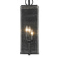 Z-Lite Sana 8" 3-Light Black Aluminum Outdoor Wall Sconce With Seedy Glass Shade