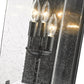 Z-Lite Sana 8" 3-Light Black Aluminum Outdoor Wall Sconce With Seedy Glass Shade