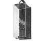 Z-Lite Sana 8" 3-Light Black Aluminum Outdoor Wall Sconce With Seedy Glass Shade