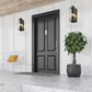Z-Lite Sana 8" 3-Light Black Aluminum Outdoor Wall Sconce With Seedy Glass Shade