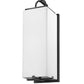 Z-Lite Sana 8" 3-Light Black Aluminum Outdoor Wall Sconce With White Opal Glass Shade