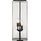 Z-Lite Sana 8" W x 26" H 3-Light Black Outdoor Post Mount Fixture With Seedy Glass Shade