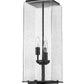 Z-Lite Sana 8" W x 26" H 3-Light Black Outdoor Post Mount Fixture With Seedy Glass Shade