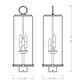 Z-Lite Sana 8" W x 26" H 3-Light Black Outdoor Post Mount Fixture With Seedy Glass Shade