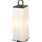 Z-Lite Sana 8" W x 26" H 3-Light Black Outdoor Post Mount Fixture With White Opal Glass Shade