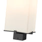 Z-Lite Sana 8" W x 26" H 3-Light Black Outdoor Post Mount Fixture With White Opal Glass Shade
