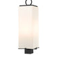 Z-Lite Sana 8" W x 26" H 3-Light Black Outdoor Post Mount Fixture With White Opal Glass Shade