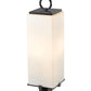 Z-Lite Sana 8" W x 27" H 3-Light Black Outdoor Post Mount Fixture With White Opal Glass Shade