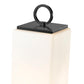 Z-Lite Sana 8" W x 27" H 3-Light Black Outdoor Post Mount Fixture With White Opal Glass Shade