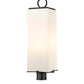 Z-Lite Sana 8" W x 27" H 3-Light Black Outdoor Post Mount Fixture With White Opal Glass Shade