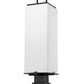 Z-Lite Sana 8" W x 28" H 3-Light Black Outdoor Pier Mounted Fixture and Square Pier Mount Hardware With White Opal Glass Shade