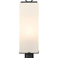 Z-Lite Sana 8" W x 29" H 3-Light Black Outdoor Pier Mounted Fixture and Round Pier Mount Hardware With White Opal Glass Shade