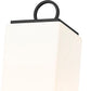 Z-Lite Sana 8" W x 29" H 3-Light Black Outdoor Pier Mounted Fixture and Square Pier Mount Hardware With White Opal Glass Shade
