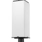 Z-Lite Sana 8" W x 29" H 3-Light Black Outdoor Pier Mounted Fixture and Square Pier Mount Hardware With White Opal Glass Shade
