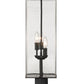 Z-Lite Sana 9" 3-Light Black Outdoor Pier Mounted Fixture and Square Pier Mount Hardware With Seedy Glass Shade