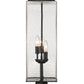 Z-Lite Sana 9" W x 29" H 3-Light Black Outdoor Pier Mounted Fixture and Round Pier Mount Hardware With Seedy Glass Shade
