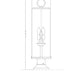 Z-Lite Sana 9" W x 29" H 3-Light Black Outdoor Pier Mounted Fixture and Round Pier Mount Hardware With Seedy Glass Shade