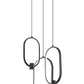 Z-Lite Saros 14" 1-Light LED-Integrated Matte Black Aluminum Frame White Silicone Shade Chandelier