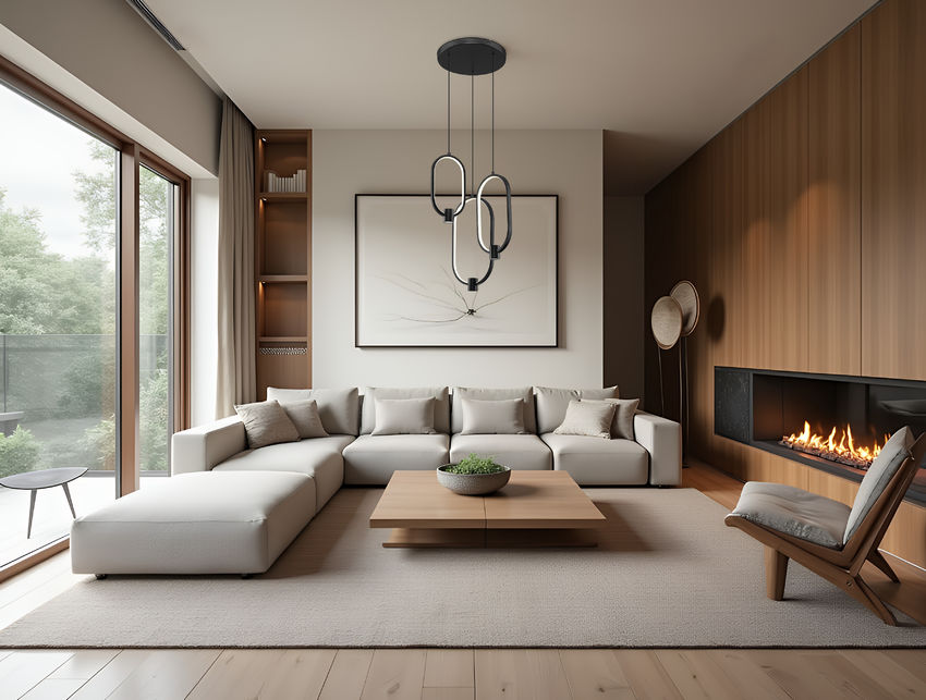 Z-Lite Saros 14" 1-Light LED-Integrated Matte Black Aluminum Frame White Silicone Shade Chandelier