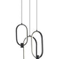 Z-Lite Saros 14" 1-Light LED-Integrated Matte Black Aluminum Frame White Silicone Shade Chandelier