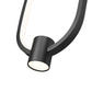Z-Lite Saros 7" 1-Light LED-Integrated Matte Black Aluminum Frame White Silicone Shade Pendant Light