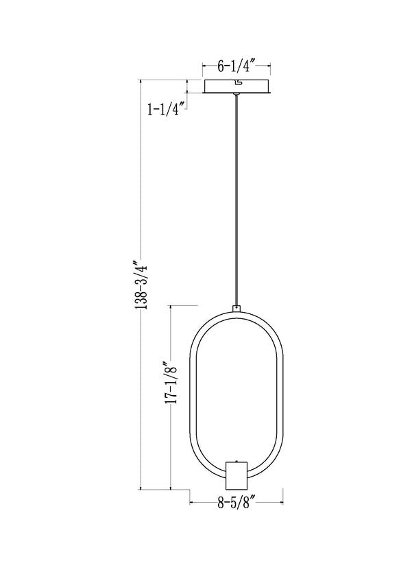 Z-Lite Saros 9" 1-Light LED-Integrated Matte Black Aluminum Frame White Silicone Shade Pendant Light