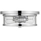 Z-Lite Savannah 11" 2-Light Chrome Flush Mount Lighting With Clear Glass Shade