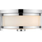 Z-Lite Savannah 11" 2-Light Chrome Flush Mount Lighting With Matte Opal Glass Shade