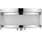 Z-Lite Savannah 11" 2-Light Chrome Flush Mount Lighting With Matte Opal Glass Shade