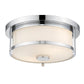 Z-Lite Savannah 11" 2-Light Chrome Flush Mount Lighting With Matte Opal Glass Shade