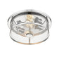 Z-Lite Savannah 14" 2-Light Chrome Flush Mount Lighting With Clear Glass Shade