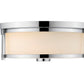 Z-Lite Savannah 14" 2-Light Chrome Flush Mount Lighting With Matte Opal Glass Shade