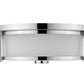 Z-Lite Savannah 14" 2-Light Chrome Flush Mount Lighting With Matte Opal Glass Shade