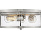 Z-Lite Savannah 16" 3-Light Brushed Nickel Flush Mount Lighting With Clear Glass Shade