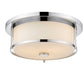 Z-Lite Savannah 16" 3-Light Chrome Flush Mount Lighting With Matte Opal Glass Shade