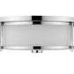 Z-Lite Savannah 16" 3-Light Chrome Flush Mount Lighting With Matte Opal Glass Shade