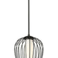 Z-Lite Savanti 12" 1-Light Matte Black Steel and White Opal Glass Shade Pendant Light