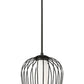Z-Lite Savanti 12" 1-Light Matte Black Steel and White Opal Glass Shade Pendant Light