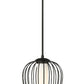 Z-Lite Savanti 12" 1-Light Matte Black Steel and White Opal Glass Shade Pendant Light